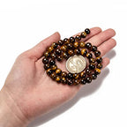 KISSITTY 235pcs 8mm Grade AB Natural Tiger Eye Bead Strands, Natural Gemstone Crystal Beads Round Smooth Chakra Beads Energy Healing Crystals Gemstones for DIY Jewelry Bracelets Necklaces Making - color: Grade AB Natural Tiger Eye