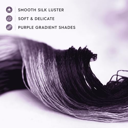 Natural 100% Silk Thread, Handmade Embroidery Thread Silk Floss 9 Colors 110m Each (74) - color: 74
