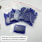 600pcs Crystal Glass Beads 3mm 4mm 6mm 8mm 10mm Rondelle Faceted Crystal Beads Spacer Beads for Necklace Bracelet Earrings DIY Jewelry Crafts Making Supplies(Deep Blue) - color: Deep Blue