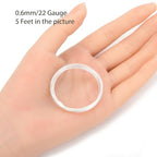 Adabele 5 Feet Authentic Sterling Silver Jewelry Wire Dead Soft Round Beading Wire (0.6mm/22 Gauge) Hypoallergenic Nickel Free for DIY Craft Jewelry Making SS281-0.6 - size: 0.6mm (22 gauge), style: Sterling silver