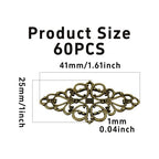 Hollow Filigree Charms - color: Antique Brass