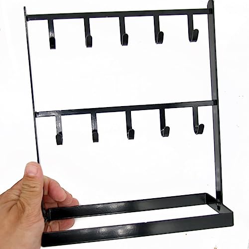 LXZ 1 PC Tabletop Hook Rack – Jewelry Stand Holder – Black Hangers for Necklaces Keys Brace laces Ear Rings - color: Black