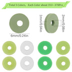 SUNNYCLUE 1 Box 5 Strand 1765~1890Pcs St. Patrick's Day Beads Holiday Polymer Clay Beads Bulk 6mm Flat Parade White Green Clay Bead for Bracelets Beaded Keychain Making Supplies Arts Adults Women - style: Style 3