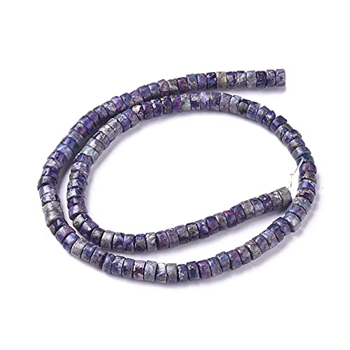 Craftdady 234Pcs Heishi Coin Natural African Pyrite Gemstone Beads Flat Round Disc Energy Healing Crystal Stone Loose Beads 6mm for Jewelry Bracelet Necklace Earring, Lilac - color: African Pyrite, Lilac, size: 6mm