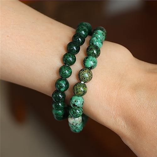 3 PCS Healing Crystal Bracelets for Women 8mm Natural Stone Beaded Stretch Bracelet Amethyst Jewelry Gifts - color: 05 8mm African Turquoise