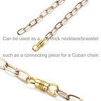 Zpsolution Double Opening Infinity Clasps for Jewelry Making, Swivel Pendant Holder for Necklace 4PCS Silver - color: 4 Silver