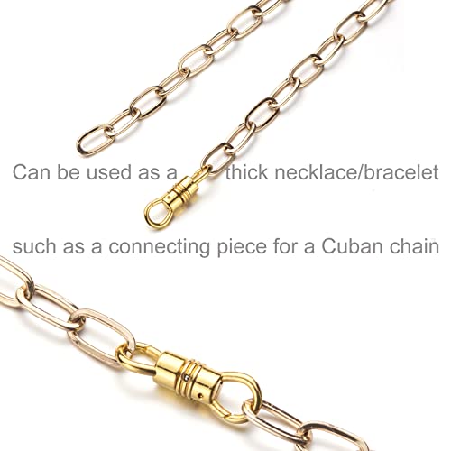 Zpsolution Double Open Swivel Pendant Clasp Connectors Bails for Necklace, Removable Pendant Findings 4PCS Gold - color: 4 Glod