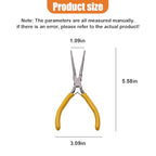 YoRise Mini Needle Nose Plier, Metal Non-Serrated Precision Pliers with Anti-Slip Grip Handle, Auto Long Nose Plier Accessory for Bending Wires, Jewelry Making, and Small Object Gripping(Needle) - size: Needle