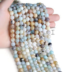 Natural Stone Beads 100pcs 8mm Amazonite Polish Round Stone Beading Loose DIY Smooth Beads for Bracelet Necklace Earrings Making - color: Amazonite, size: 100pcs
