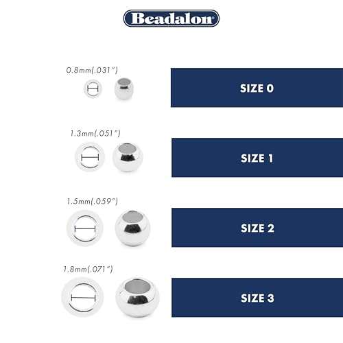 Beadalon Crimp Beads, Size #3, Gold Color, 1.5 g, Approx. 27 pc - color: Gold, size: Size #3, 27 pc