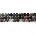 6mm Faceted Natural Indian Agate Stone Beads Coin Disc Gemstone Spacer Beads for Jewelry Making DIY Bracelet Necklace - color: Indian Agate