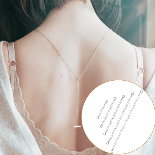 30 Pcs Chain Extension for Necklace 5 Size Bracelet Necklace Extenders for Women Anklet Jewelry Making (10 Gold, 10 Silver, 10 Rose Gold)
