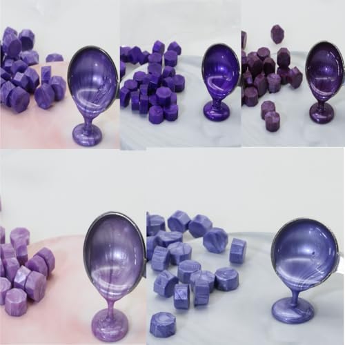 250Pcs Purple Mix Sealing Wax Beads for WaxSeal Stamp, WaxSeal Beads Set with 5 Colors Perfect for Gift Sealing, Letter Wax Sealing (250, Purple Mix) - color: Purple Mix