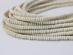 Natural Turquoise Seed Beads 4mm 1400pcs Small White Stone Abacus Loose Rondelle Space Beads Bulk for Necklaces, Bracelets, Hair, Keychains, Lanyards & Professional Jewelry Making and Adult Crafting - color: White Abacus