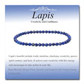 MASSIVE BEADS Natural Genuine Gemstone Beads Healing Crystal Chakra Reiki Jewelry Faceted Round Beads Bracelets 3mm - color: Lapis