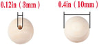 300Pcs 10mm Wood Beads Round Wooden Spacer Beads Unfinished Natural Wood Loose Beads - size: 10