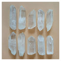 Colorsheng 10 Pcs Natural Rough Quartz Crystal Column Points Shards (1"- 2")