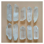 Colorsheng 10 Pcs Natural Rough Quartz Crystal Column Points Shards (1"- 2")
