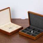 Oirlv Solid Wood Ring Jewelry Box Organizer Earrings Jewelry Drawer Organizer Tray with Lid (Creamy-white 9 Grid Box) - color: Creamy-white 9 Grid Box