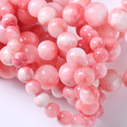 4MM 86PCS Pink Persian Jade Spacer Loose Beads for Jewelry Making DIY Bracelet Necklace - color: Pink Persian Jade, size: 4mm