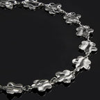 UMAOKANG 2 Meters Stainless Steel Jewelry Making Chain Roll Decorative Flower Link Chain on Spool - color: Silver Flower