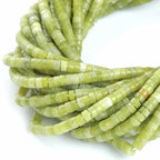 150pcs 2x4mm Natural Chinese Green Jade Tube Shape Beads Loose Flat Round Cylinder Flat Spacer Green Stone Beads for Bracelet Earrings Jewelry Making - color: Chinese Green Jade, size: 2x4mm Tube shape