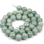 HAAMIIQII 6mm Natural Green Burmese Jade Beads Round Gemstone Loose Beads for Jewelry Making 2 Strands (120-130pcs) - color: Burmese Jade, size: 6mm (120-130pcs)
