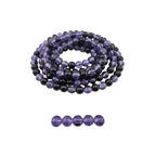 DandS ltd Crackle Lampwork Glass Beads for Jewelry Making, Purple, Vibrant DIY Bracelets, Necklaces, Earrings, Beading Supplies & Craft Kits for Handmade Jewelry, 80pcs 0.39 inch (10mm), #J211-10 - color: Purple