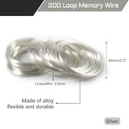 5.5 Inches Memory Wire Cutter For Jewelry Making Memory Cutter Kit For Bracelet Making 200 Silver Wire Loops Beading Jewelry Beading