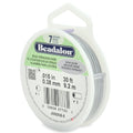 Beadalon 7 Strand Stainless Steel Bead Stringing Wire, .015 in / 0.38 mm, Satin Silver, 30 ft / 9.2 m - color: Satin Silver, style: .015 in / 0.38 mm , 30 ft / 9.2 m
