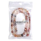 BEADIA Natural Red Agate Flat Cut Round Drum Stone 8mmx7mm Loose Semi Gemstone Beads for Jewelry Making 38cm - color: Red Agate