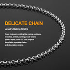 KYUNHOO 16.4 Feet Embossed Circle Chain for Jewelry Making Stainless Steel Bracelet Crafting Chain Silver Jewelry Findings for Men Women DIY Necklace Earrings - color: Circle Silver
