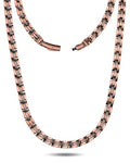 Feraco Copper Necklace for Men Women, 99.99% Pure Copper Magnetic Chains with 3500 Gauss Ultra Strength Neodymium Magnets, Adjustable Jewelry Gift with Sizing Tool - style: Vintage Matrix