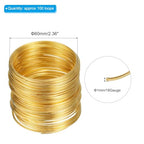 PATIKIL 100 Loops Memory Wire, 1pcs 1mm 18 Gauge Jewelry Wire Craft Wire Memory Steel Wire for Jewelry Making Bracelets Beading DIY Crafts, Golden - color: Golden