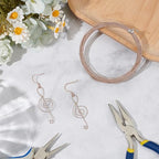 BENECREAT 19.7Ft Round Twist Jewelry Wire, 20 Gauge Tarnish Resistant Brass Craft Wire for Necklace Bracelet Making and Handmade Project, Rose Gold & Platinum - color: Rose Gold