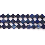 8mm Natural Lapis Lazuli Gemstone Faceted Clovers Beads Four-Leaf Spacer Loose Beads for DIY Jewelry Making Beads - color: Lapis Lazuli