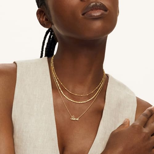 MEVECCO Dainty Gold Chain Choker Necklace 14K Gold Plated Handmade Boho Cute Tiny Beaded Link Choker Necklace Delicate Simple Minimalist Choker Necklace for Women - style: Plain Mariner Chain
