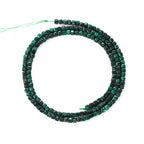 Faceted Natural Malachite 2-3mm Cube Square Loose Beads Gemstone Small Loose Beads Healing Crystal Energy Stone for DIY Jewelry Making 15" - color: Malachite