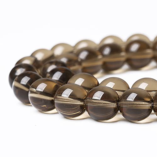 92PCS 4mm Smoky Crystal Quartz Glass Beads Natural Stone Round Loose Beads for Jewelry Making DIY Bracelet Necklace 15 Inch,Energy Stone Healing Power (4mm, Smoky Quartz Glass) - color: Smoky Quartz Glass, size: 4mm