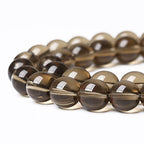 180PCS 4mm Smoky Crystal Quartz Glass Beads Natural Stone Round Loose Beads for Jewelry Making DIY Bracelet Necklace 2 Strand 32" - color: Smoky Quartz Glass, size: 4mm(2 strands)