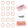 BEADIA Rose Gold Plated Jump Rings Non Tarnish 5mm 400pcs for Jewelry Making Findings - color: Rose Gold, size: 0.7x5mm