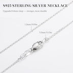 IEFWELL S925 Sterling Silver Chain Necklace for Women - 1.2 mm Sterling Silver Cable Chain, Sturdy hypoallergenic, 14/16/18/20/22/24 Inch Jewelry Gifts for Men Women - size: 22 Inch