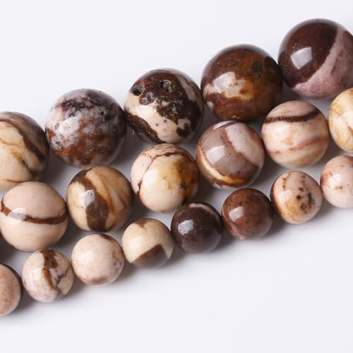Australian Zebra Stone Beads for Jewelry Making DIY Bracelet Necklace 1 Strand 15.5inch 31PCS 12MM - color: Australian Zebra Stone, size: 12MM