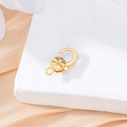 10K Gold Jewelry Clasp Necklace Extender Clasp Bracelet Extension Connector for DIY Necklace Bracelet Anklet Jewelry Making (Style 9) - style: Style 9