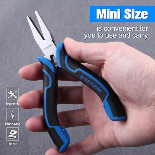 SPEEDWOX Flat Nose Pliers Smooth Jaw Pliers For Jewelry Making Precision Duck Bill Fine Plier Metal Bending Plier Wire Wrapping Wire Bending Straightening Ring Opening Jewelry Making Supplies - style: Flat Nose Pliers