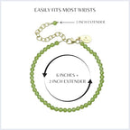 Faceted Bracelet for Women, Certified 925 Sterling Silver with 18K Gold Vermeil Healing Crystal Bracelets for Women - Crystals and Healing Stone Bracelet Women Jewelry for Gift - color: peridot