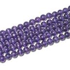 100pcs Violet Cat Eye Beads 8mm Round Semi Precious Stone Hole Size 1mm DIY Charm Spacer Beading Smooth Gemstone Loose Beads for Jewelry Making Bracelets Necklaces Earrings Crafting - color: Violet