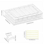 Bead Organizer Box, 61pcs Clear Plastic Storage Containers Set, Large Capacity Small Bead Organizers and Storage Cases with Labels, for Jewelry, Crafts, Diamonds Storage - size: 61 Compartments