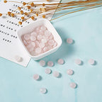Fashewelry 50Pcs Natural Rose Quartz Cabochon Stone Half Round Beads 10mm Tiny Flat Back Gemstone Chakra Healing Crystal Cover Cabs for Jewelry Making - color: 3-Rose Quartz, size: 10x4~5mm