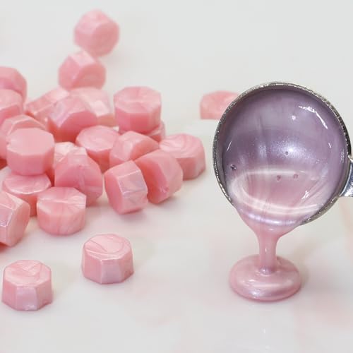 250Pcs Pink Mix Sealing Wax Beads for WaxSeal Stamp, Green WaxSeal Beads Set with 5 Colors Perfect for Gift Sealing, Letter Wax Sealing (250, Pink Mix) - color: Pink Mix